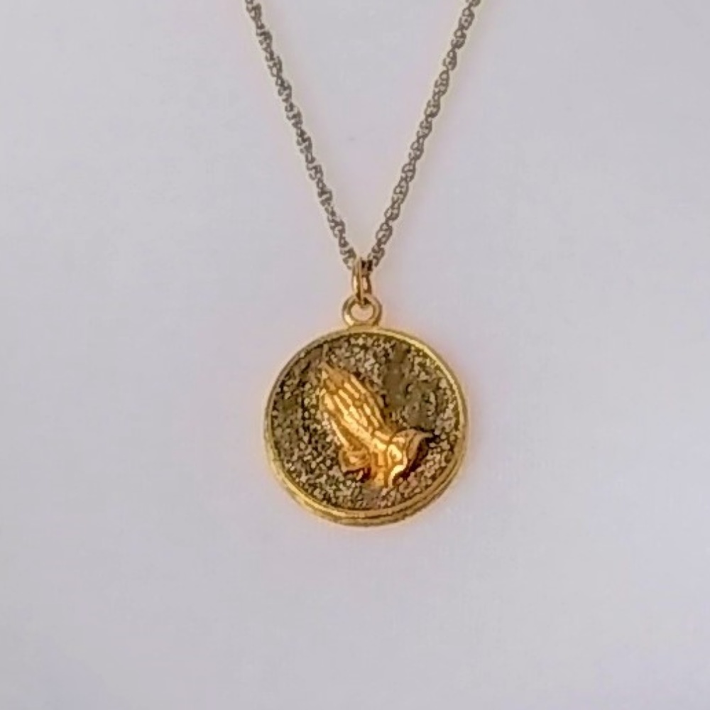 Vintage 24" long Necklace with Serenity Prayer